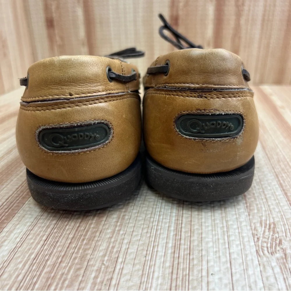 Quoddy Shoes Mens 10 Brown Leather Boat Camp Slip On Moccasins Comfort